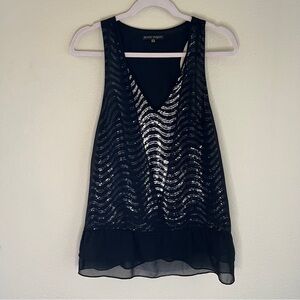 Pure Sugar Y2K vintage Semi-Sheer Racer back Top with Sequin detail Size Medium